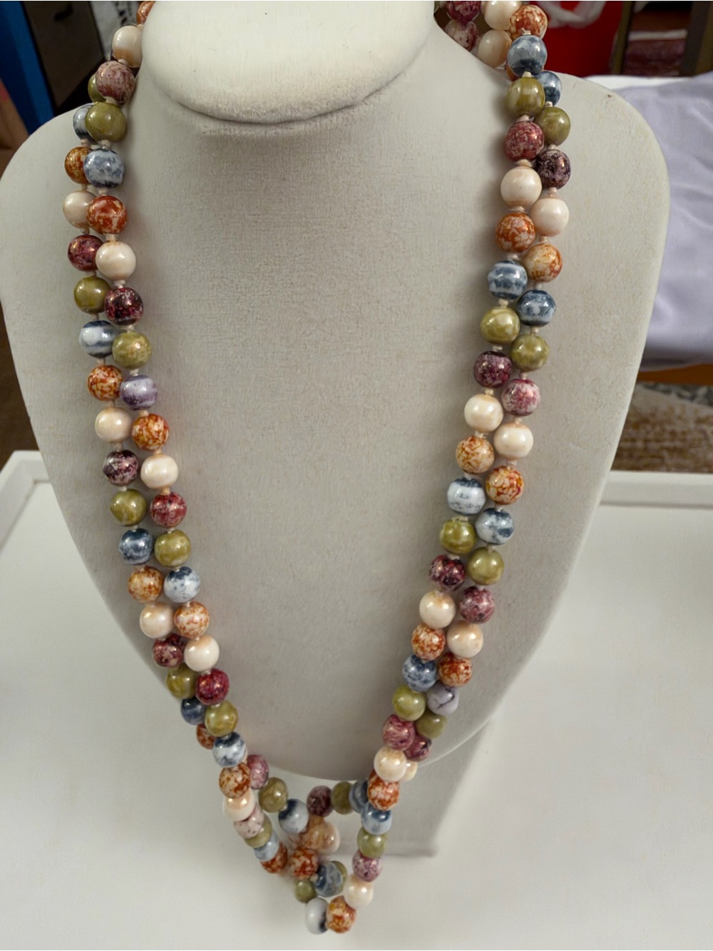Multicolor Beaded Double-Strand Necklace - Women's Jewelry